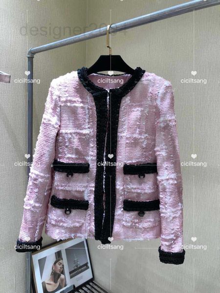 women's trench coats designer 2022 spring summer new small fragrance four pocket round neck pink black edge coat pmhl, Tan;black
women's trench coats designer 2022 spring summer new small fragrance four pocket round neck pink black edge coat pmhl, Tan;black