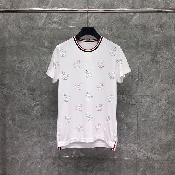 anchor embroidery men's t-shirts summer basic crew-neck pure cotton designer short-sleeves loose casual luxury brand original sweatshir, White;black
anchor embroidery men's t-shirts summer basic crew-neck pure cotton designer short-sleeves loose casual luxury brand original sweatshir, White;black