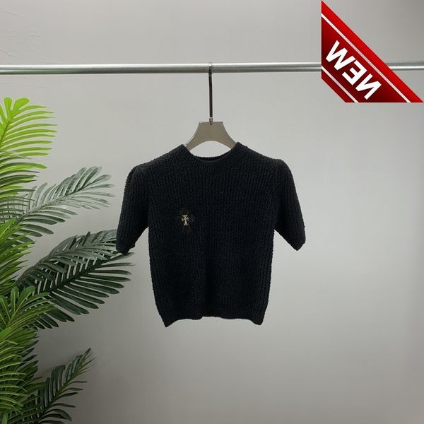 ch spring summer grey cross skin pasted short women's thin round neck sweater t-shirt half sleeve fashion label, White;black
ch spring summer grey cross skin pasted short women's thin round neck sweater t-shirt half sleeve fashion label, White;black