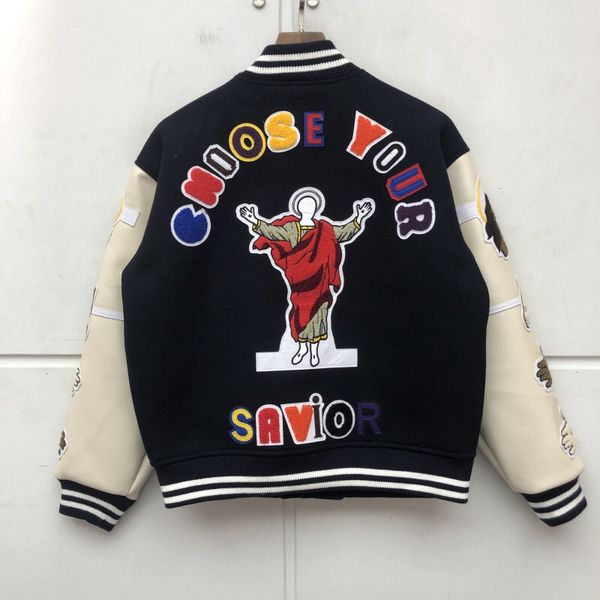 heavy fabric denim baseball jacket men women quality coat sleeve stitching embroidery jackets, Black;brown
heavy fabric denim baseball jacket men women quality coat sleeve stitching embroidery jackets, Black;brown