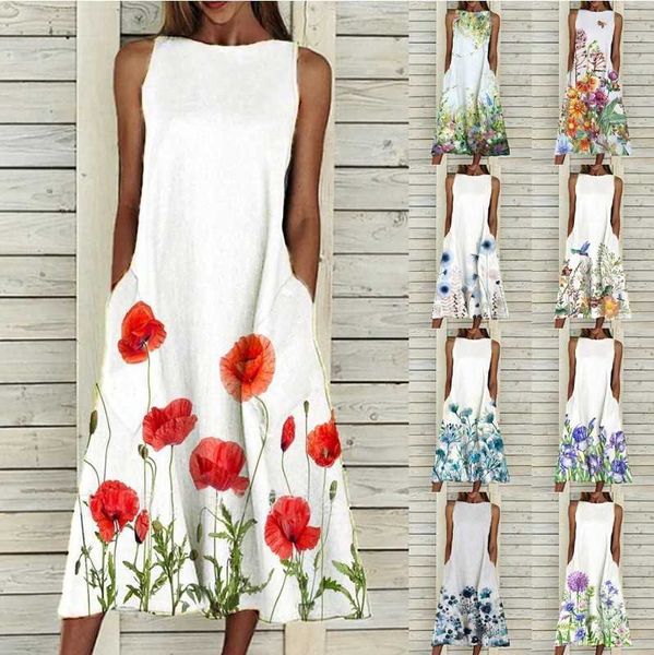 summer new women's round neck sleeveless flower positioning flower dress, Black;gray
summer new women's round neck sleeveless flower positioning flower dress, Black;gray