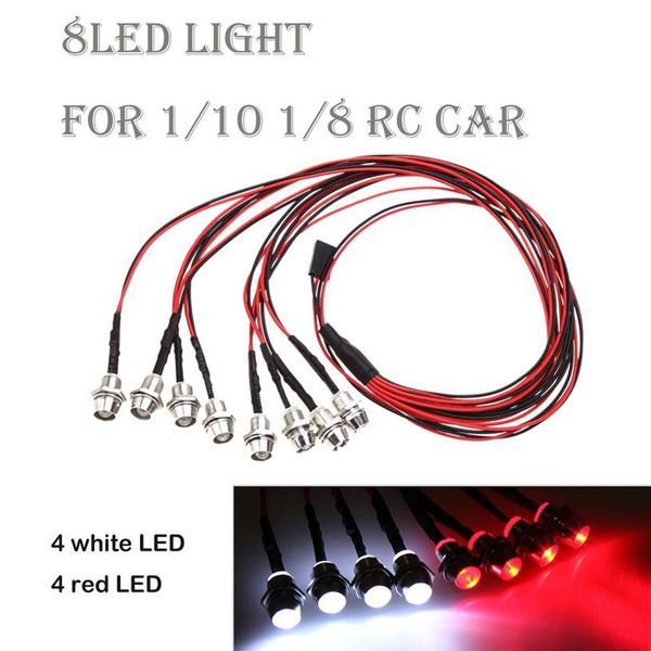 8pcs led white red light kit headlight taillight for 1/10 1/8 rc crawler accessories simulation model remote control car lights3201
8pcs led white red light kit headlight taillight for 1/10 1/8 rc crawler accessories simulation model remote control car lights3201