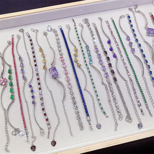 fairy multicolor crystal bracelets for women summer new micro-set flash zircon bracelet fashion mixed batch jewelry accessories, Golden;silver
fairy multicolor crystal bracelets for women summer new micro-set flash zircon bracelet fashion mixed batch jewelry accessories, Golden;silver