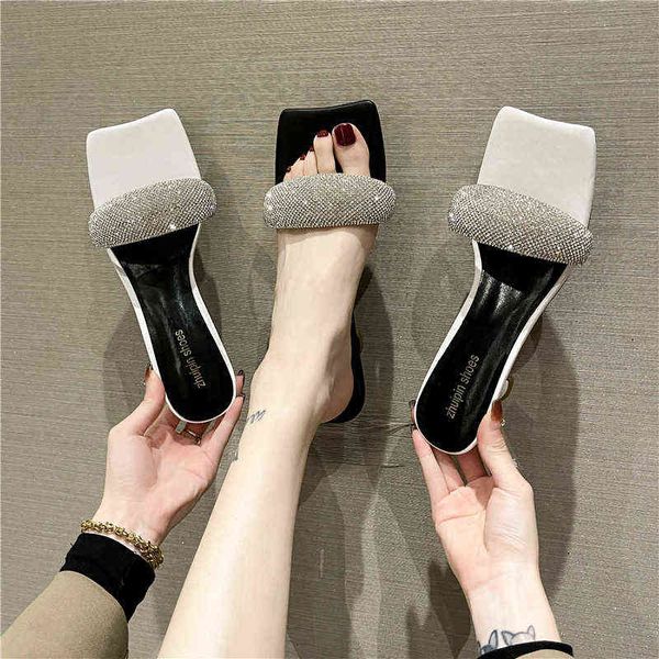 rhinestone slippers women's summer outdoor 2022 new square toe open toe low heel thick heel two wear slides shoes for women, Black
rhinestone slippers women's summer outdoor 2022 new square toe open toe low heel thick heel two wear slides shoes for women, Black