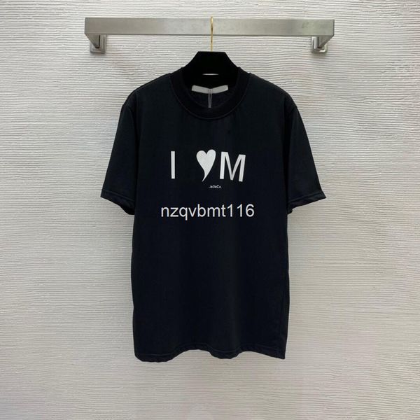 women's t-shirt stars in early spring wear yang mi's same love letter printed round neck short sleeved t-shirt, White
women's t-shirt stars in early spring wear yang mi's same love letter printed round neck short sleeved t-shirt, White