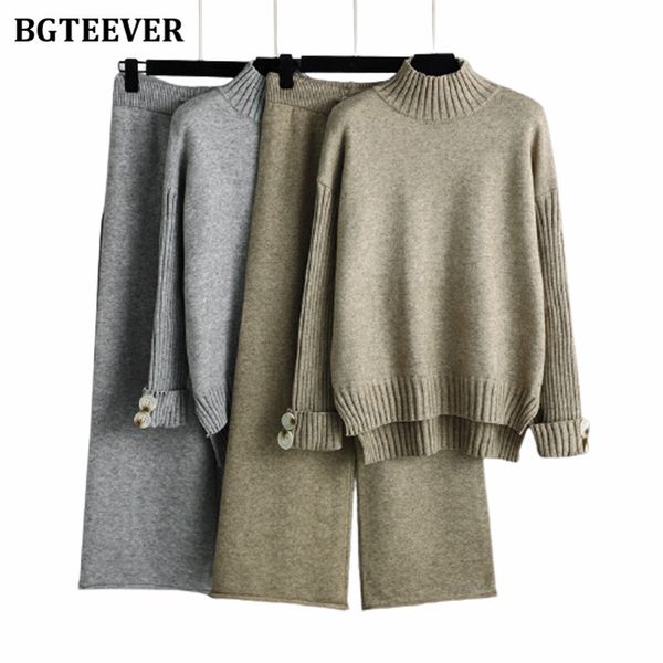 autumn winter thick loose women knitted set half turtleneck sweaters & lace-up wide leg pants 2021 female sweater set, White;black
autumn winter thick loose women knitted set half turtleneck sweaters & lace-up wide leg pants 2021 female sweater set, White;black