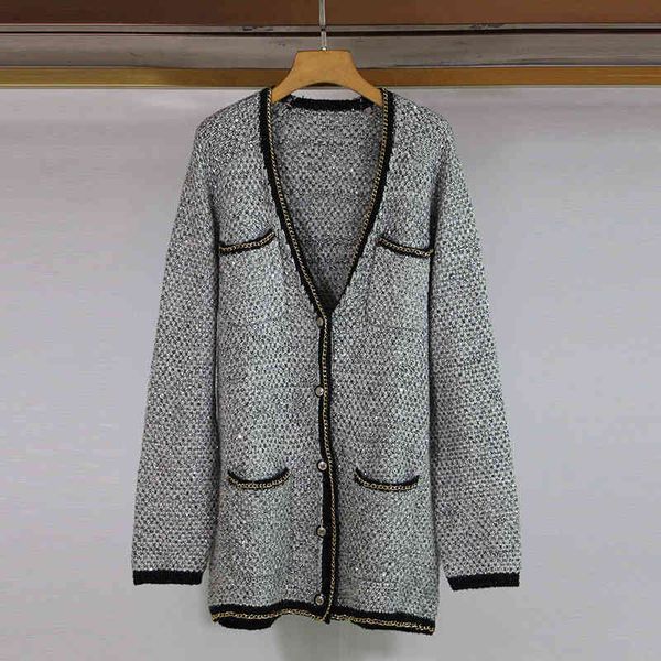 women's knits & tees france's family spring and summer women's wear small fragrant wind tweed loose knit cardigan, White
women's knits & tees france's family spring and summer women's wear small fragrant wind tweed loose knit cardigan, White