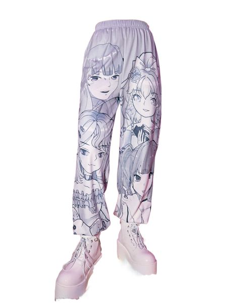 romwe anime figure print sweatpants x0ph#, Black;white
romwe anime figure print sweatpants x0ph#, Black;white