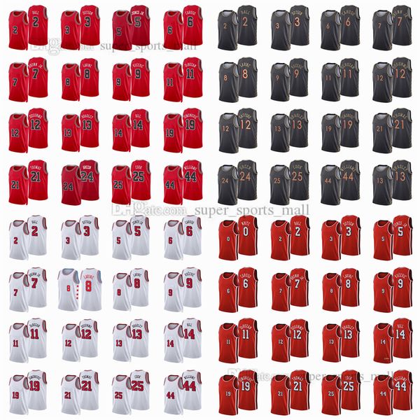 printed city basketball jerseys vucevic derozan lavine ball thompson caruso williams white brown bradley green dosunmu simonovic thomas hill, Black;red
printed city basketball jerseys vucevic derozan lavine ball thompson caruso williams white brown bradley green dosunmu simonovic thomas hill, Black;red