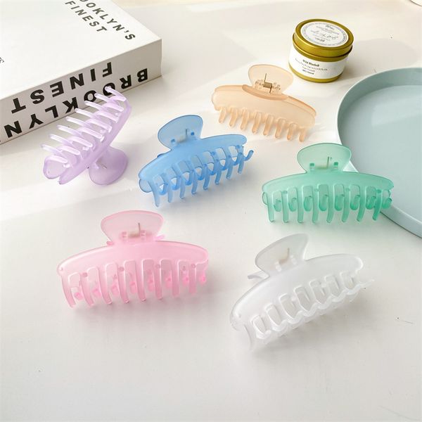yamog women pure color translucence crab hair clamps length 9.5 cm large size plastic hair claw clips for girls ponytail scrunchies shower h, Slivery;golden
yamog women pure color translucence crab hair clamps length 9.5 cm large size plastic hair claw clips for girls ponytail scrunchies shower h, Slivery;golden