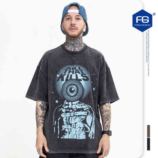 men's t-shirts fg menswear spring and summer fashion brand hip hop street creative eye print washed short sleeve t-shirt men fpt0, White;black
men's t-shirts fg menswear spring and summer fashion brand hip hop street creative eye print washed short sleeve t-shirt men fpt0, White;black