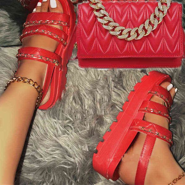 2022new designer fashion platform sandals shoes for women lady rope slides shoes luxury cross strap chain slippers and bag y220719, Black
2022new designer fashion platform sandals shoes for women lady rope slides shoes luxury cross strap chain slippers and bag y220719, Black