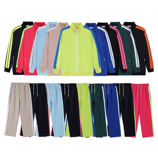 2022 mens womens designer tracksuits sportswear sweatshirt suit jacket white color stripe side ribbon retro casual essential in t220809, Gray
2022 mens womens designer tracksuits sportswear sweatshirt suit jacket white color stripe side ribbon retro casual essential in t220809, Gray