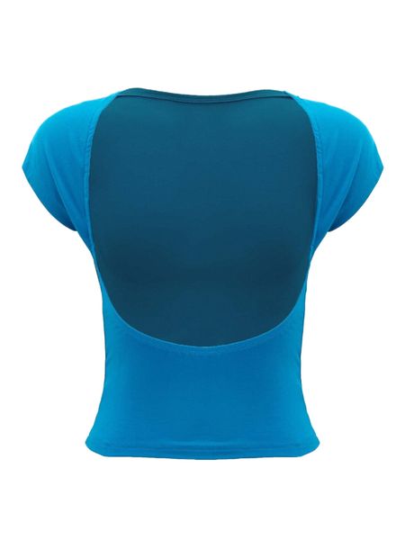 backless batwing sleeve solid tee c5fx#, White