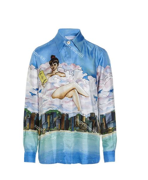 casablanca 22ss fashion casa men designer shirt new blue printed shirt women summer beach shirts, White;black
casablanca 22ss fashion casa men designer shirt new blue printed shirt women summer beach shirts, White;black