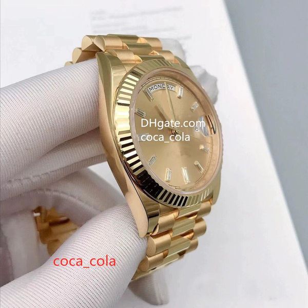 2022 fashion 40mm watch yellow gold champagne baguette diamond 228238 yellow rock sugar japan movement mechanical automatic mens watches box, Slivery;brown
2022 fashion 40mm watch yellow gold champagne baguette diamond 228238 yellow rock sugar japan movement mechanical automatic mens watches box, Slivery;brown