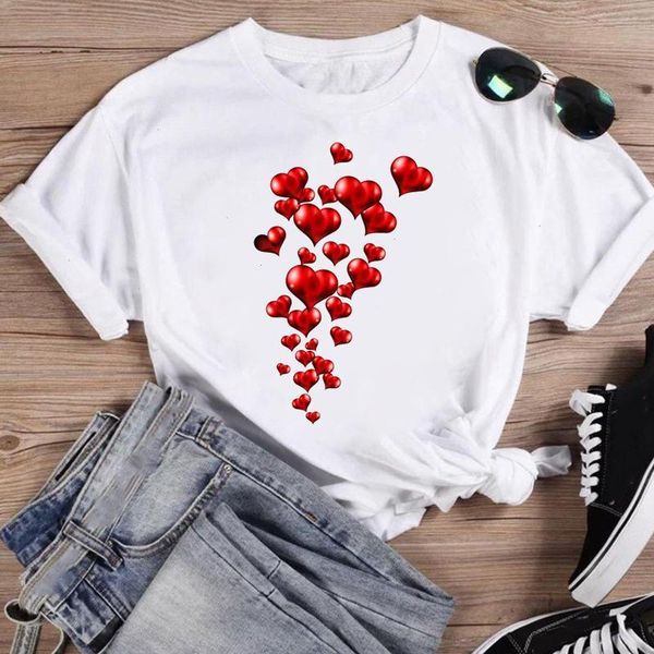 women print love valentine tee sweet trend fashion cartoon short sleeve graphic t summer shirt tshirts female t-shirt, White
women print love valentine tee sweet trend fashion cartoon short sleeve graphic t summer shirt tshirts female t-shirt, White