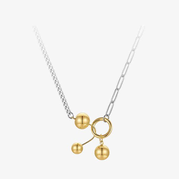 pendant necklaces enfashion stainless steel necklace gold color geometric ball fashion jewelry collares para mujer gift p223284 220428, Silver
pendant necklaces enfashion stainless steel necklace gold color geometric ball fashion jewelry collares para mujer gift p223284 220428, Silver