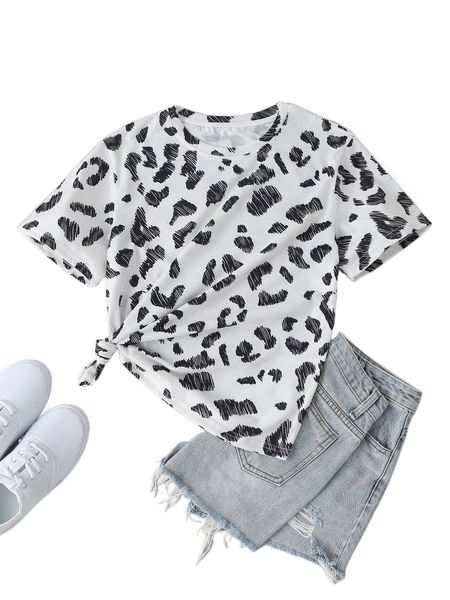 allover print tee e1qt#, White
