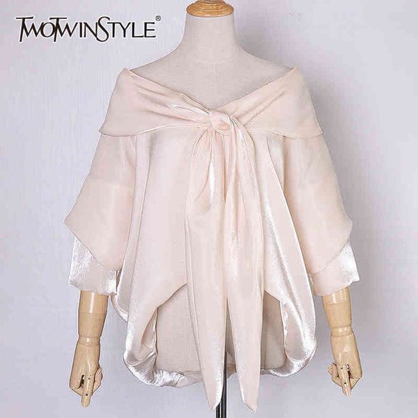 white patchwork ruffle blouse for women slash neck batwing sleeve casual shirt female fashion clothing spring 210423
white patchwork ruffle blouse for women slash neck batwing sleeve casual shirt female fashion clothing spring 210423