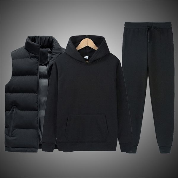 brand men solid color casual sets men's vest hoodies pants 3 piece tracksuit trendy sportswear set male men clothing set 220817, Gray
brand men solid color casual sets men's vest hoodies pants 3 piece tracksuit trendy sportswear set male men clothing set 220817, Gray