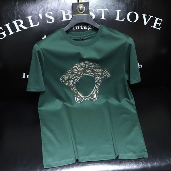 men's t-shirts designer short sleeved t-shirt men's 2022 new wear european fashion mercerized cotton half casual bottoming shirt, White;black
men's t-shirts designer short sleeved t-shirt men's 2022 new wear european fashion mercerized cotton half casual bottoming shirt, White;black