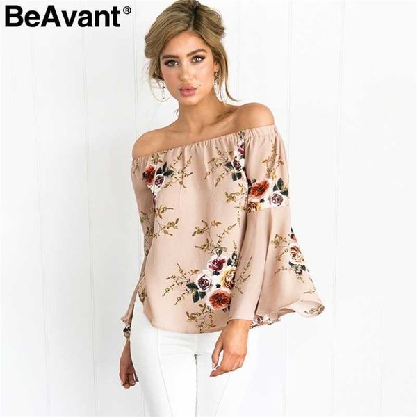 beavant off shoulder chiffon blouse shirt women summer white print blouse casual flare sleeve cool blouse 210709
beavant off shoulder chiffon blouse shirt women summer white print blouse casual flare sleeve cool blouse 210709