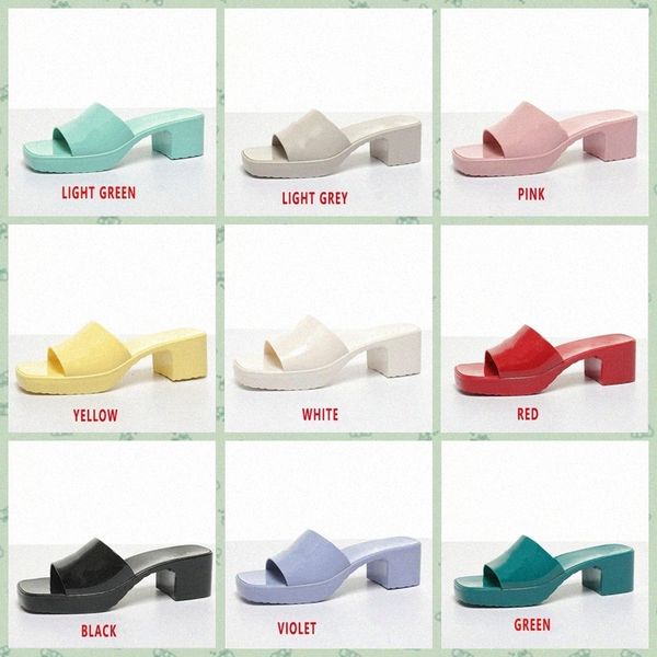 fashion designer sandals women high heels rubber slide sandal platform slipper chunky 2.4" heel height shoes summer embossed flip flops, Black
fashion designer sandals women high heels rubber slide sandal platform slipper chunky 2.4" heel height shoes summer embossed flip flops, Black