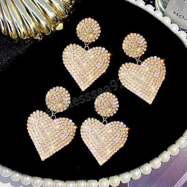exaggerated full diamond fashion love dangle earrings for woman korean fashion advanced design sense jewelry, Silver
exaggerated full diamond fashion love dangle earrings for woman korean fashion advanced design sense jewelry, Silver