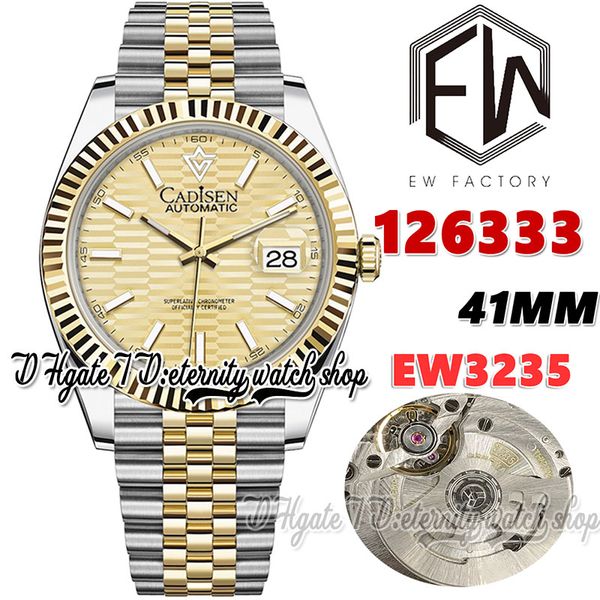 ewf v3 ew126333 cal.3235 ew3235 automatic mens watch 41 fluted bezel pit pattern gold dial two tone 904l steel bracelet with same serial war, Slivery;brown
ewf v3 ew126333 cal.3235 ew3235 automatic mens watch 41 fluted bezel pit pattern gold dial two tone 904l steel bracelet with same serial war, Slivery;brown
