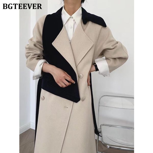 thick 2 pieces long patchwork women woolen coat elegant sashes female blend coats & detachable wild shawl 2021 winter, Tan;black
thick 2 pieces long patchwork women woolen coat elegant sashes female blend coats & detachable wild shawl 2021 winter, Tan;black