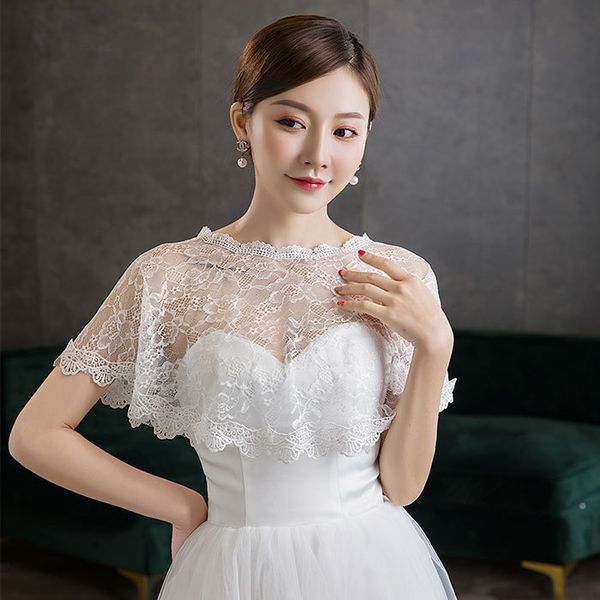 wraps bride' shawl wedding bridesmaid' arms covered black cloak spring and autumn lace thin style and summer wraps, White
wraps bride' shawl wedding bridesmaid' arms covered black cloak spring and autumn lace thin style and summer wraps, White
