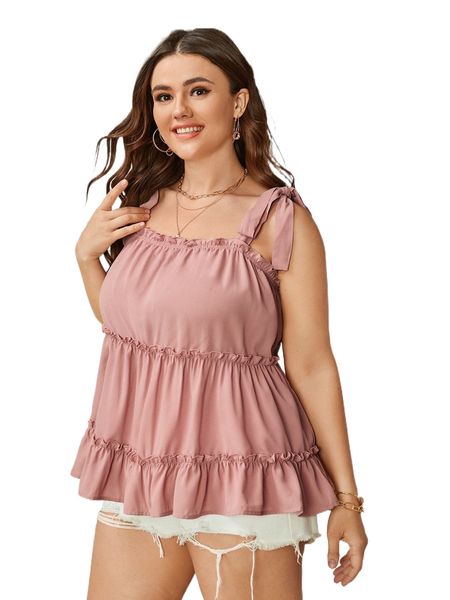 plus tie shoulder frill trim l6tm#, Black
plus tie shoulder frill trim l6tm#, Black