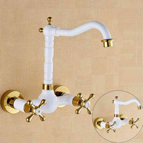 kitchen faucets modern paint baking white gold-plated wall faucet all copper mounted double hole handle hand basin kitchen xk02
kitchen faucets modern paint baking white gold-plated wall faucet all copper mounted double hole handle hand basin kitchen xk02
