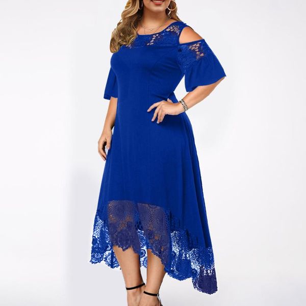 plus size dresses women ruffle strapless splicing lace short sleeve dress black elegant loose xl-5xl robes
plus size dresses women ruffle strapless splicing lace short sleeve dress black elegant loose xl-5xl robes