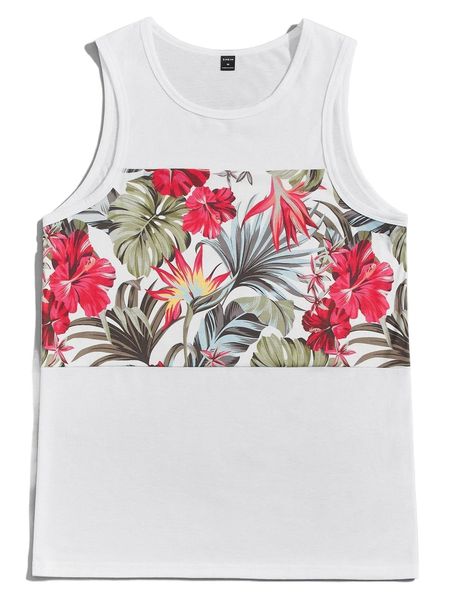 men tropical print tank a0sx#, White;black
men tropical print tank a0sx#, White;black
