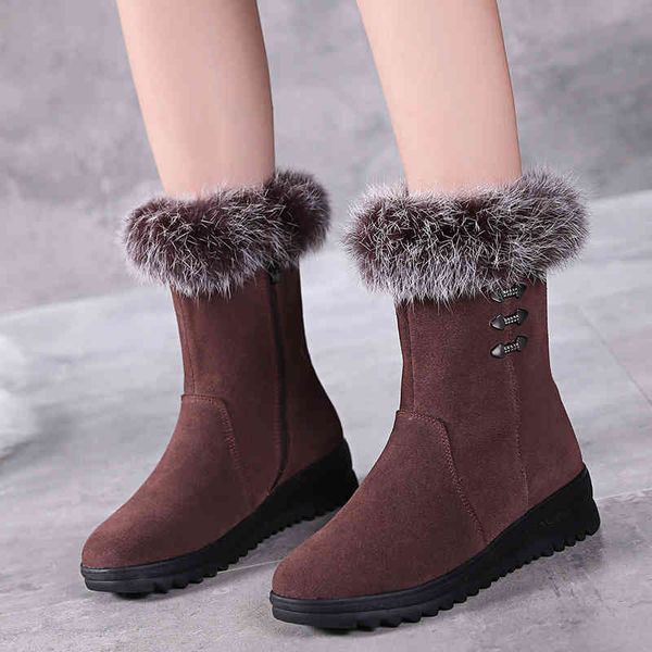 boots rabbit hair snow boots women's winter thick bottom slope heel large medium frosted leather plush warm cotton shoes lpc7, Black
boots rabbit hair snow boots women's winter thick bottom slope heel large medium frosted leather plush warm cotton shoes lpc7, Black