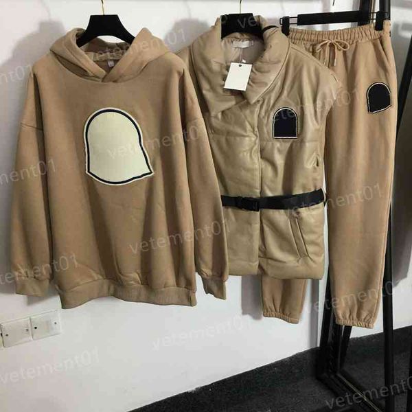 womens two piece pants warm 3 piece sets belt down jacket vest and big logo long-sleeved fleece hoodies and thickened sweatpants luxury desi, White
womens two piece pants warm 3 piece sets belt down jacket vest and big logo long-sleeved fleece hoodies and thickened sweatpants luxury desi, White