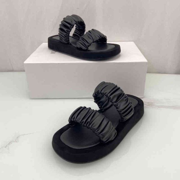 slippers the wrinkled thick soled sandal spring and summer open toe elevated leisure flat shoes women's with muffin soles, Black
slippers the wrinkled thick soled sandal spring and summer open toe elevated leisure flat shoes women's with muffin soles, Black