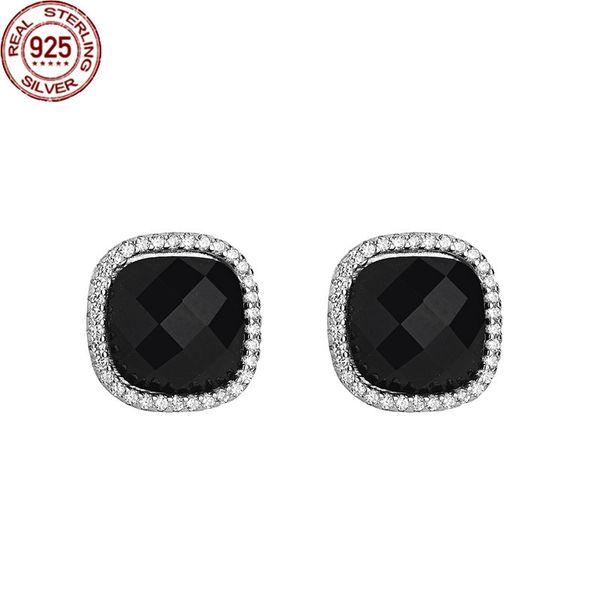 s925 sterling silver new crystal diamond charm earrings south korea simple fashion black square temperament personality net red women, Golden
s925 sterling silver new crystal diamond charm earrings south korea simple fashion black square temperament personality net red women, Golden