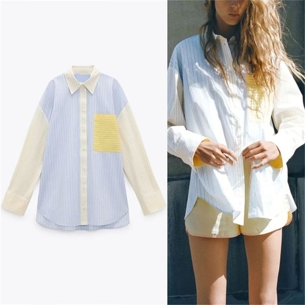 shirt women patchwork long sleeve dropped shoulders striped summer shirts chic woman pleat button up irregular blue 210524, White
shirt women patchwork long sleeve dropped shoulders striped summer shirts chic woman pleat button up irregular blue 210524, White