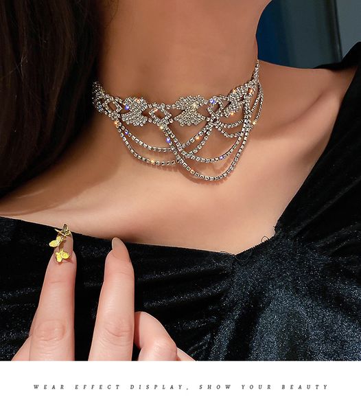 european and american fashion simple personality choker chain diamond necklace jewelry female dhl tnt ups fedex, Golden;silver
european and american fashion simple personality choker chain diamond necklace jewelry female dhl tnt ups fedex, Golden;silver