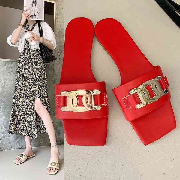 extra large 35-42 women's flat bottomed chain sandals 2022 brand luxury fashion design ladies slippers, Black
extra large 35-42 women's flat bottomed chain sandals 2022 brand luxury fashion design ladies slippers, Black