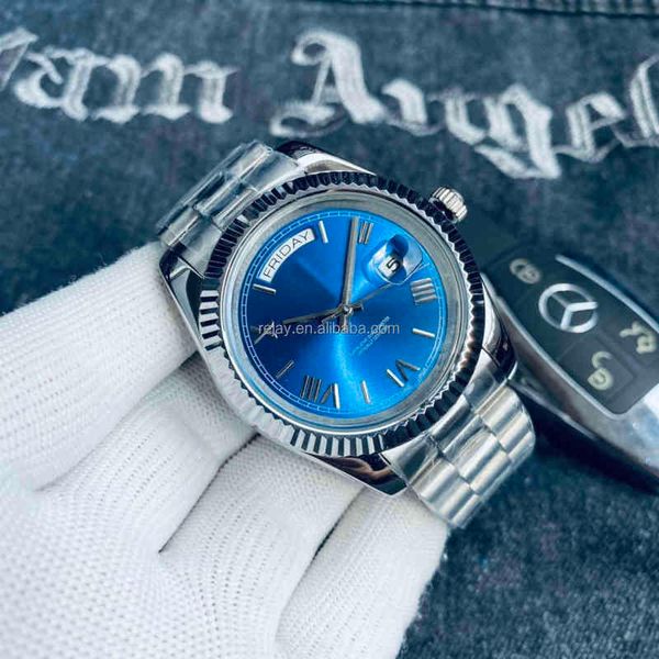 luxury day shanghai 2813 automatic mechanical movement 40mm silver 316l stainless steel watches, Slivery;brown
luxury day shanghai 2813 automatic mechanical movement 40mm silver 316l stainless steel watches, Slivery;brown