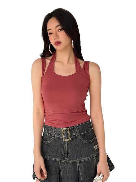 dazy solid halter neck tank 021m#, White
dazy solid halter neck tank 021m#, White