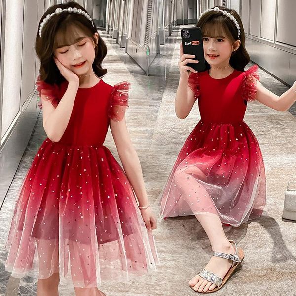 girl's dresses children's starry sky dance dress summer performance teens 4-14 years lace mesh splicing birthday party kids clothi, Red;yellow
girl's dresses children's starry sky dance dress summer performance teens 4-14 years lace mesh splicing birthday party kids clothi, Red;yellow