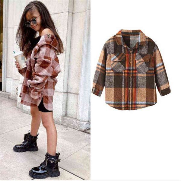 fashion 2022 kids children shirts coats plaid pattern long sleeve lapel boys girls button shirt outwear winter autumn jackets l220715, Blue;gray
fashion 2022 kids children shirts coats plaid pattern long sleeve lapel boys girls button shirt outwear winter autumn jackets l220715, Blue;gray