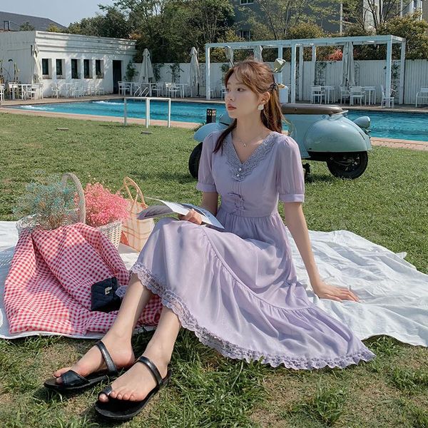 party dresses dress french court style lace hook flower v-neck women's 2022 summer vintage bubble sleeve long skirt, White;black
party dresses dress french court style lace hook flower v-neck women's 2022 summer vintage bubble sleeve long skirt, White;black