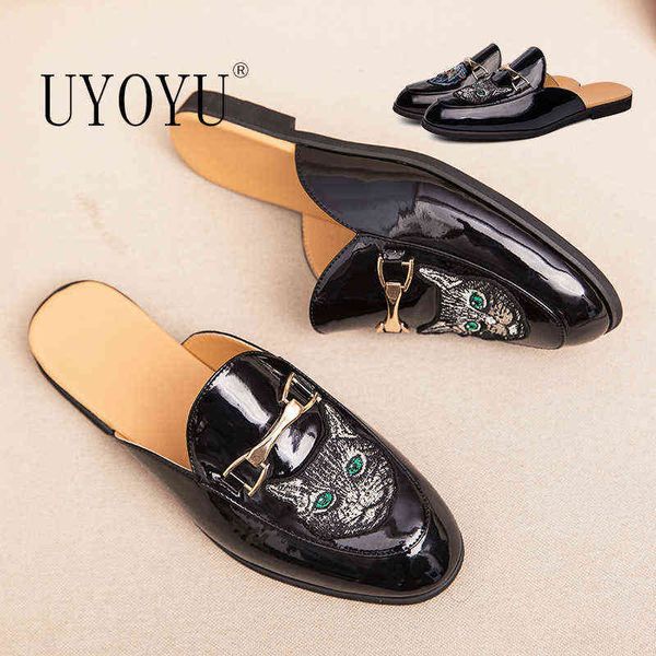 dres shoe office designer italian men half shoe luxury cat brand lacquer leather casual slipper mule sandal slide 220723, Black
dres shoe office designer italian men half shoe luxury cat brand lacquer leather casual slipper mule sandal slide 220723, Black