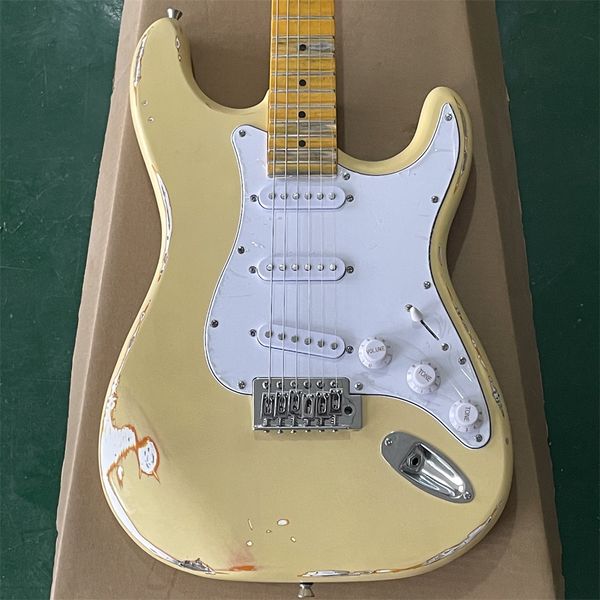 in stock new st electric guitar made of old style cream yellow body maple fingerboard groove guitarra guitars
in stock new st electric guitar made of old style cream yellow body maple fingerboard groove guitarra guitars